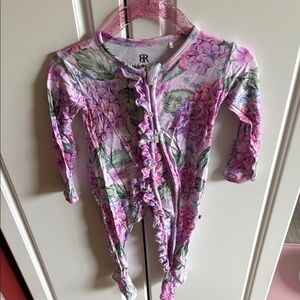 Bums and Roses Floral Baby Onesie with Ruffles